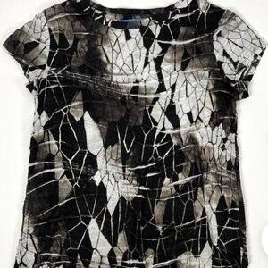 Simply Vera Vera Wang Black and Gray Top